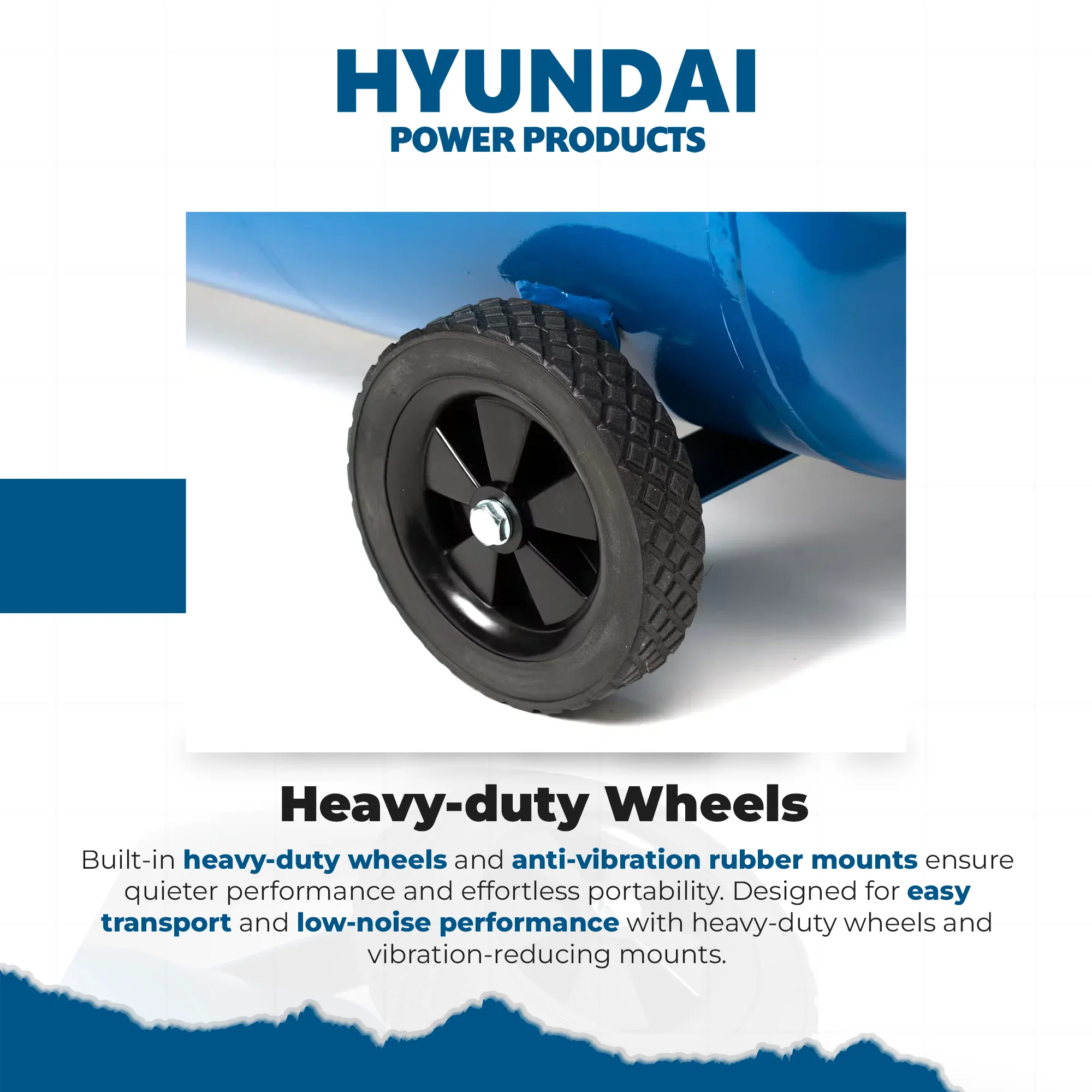 Hyundai 3HP 100L Electric Belt Drive Air Compressor – 314L/min, 11.1 CFM, 8 Bar, Portable & Heavy-Duty (HYAC30100BD) - Image 6