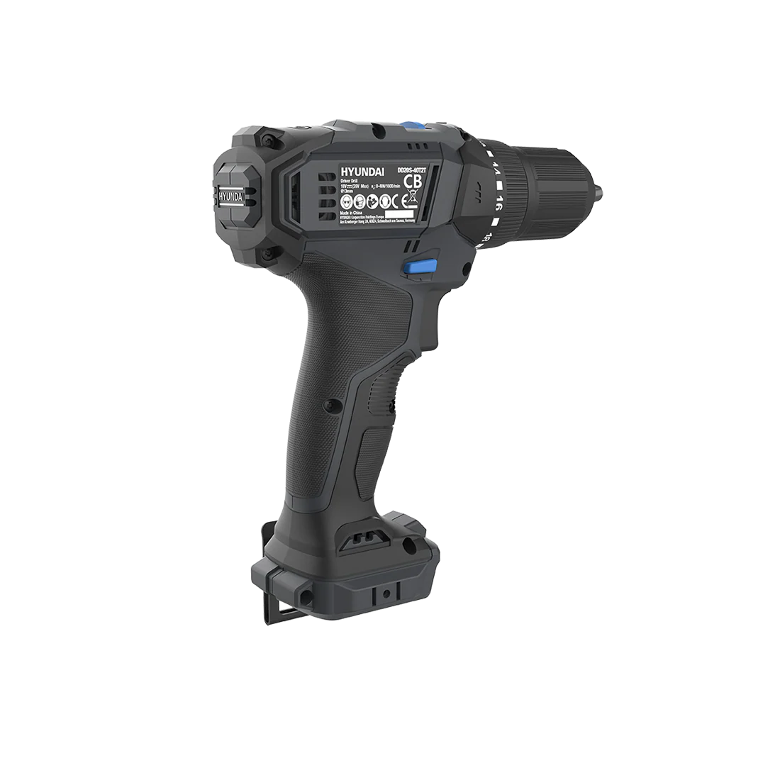 Hyundai 20V Cordless Driver Drill – 40Nm Torque, 2-Speed, LED Light, 13mm Chuck (DD20S-40) - Image 4