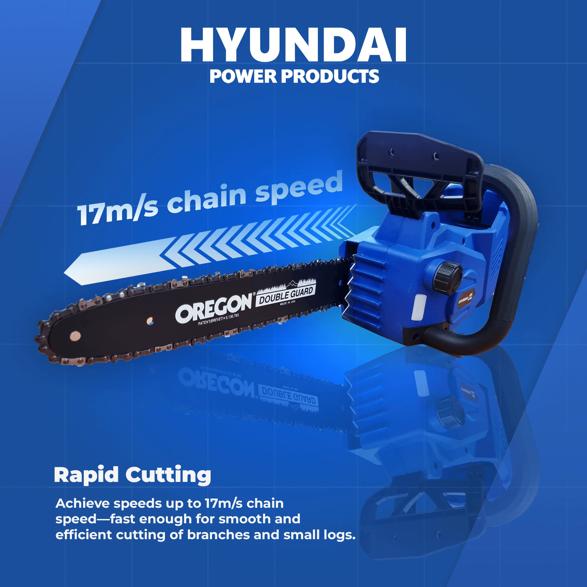 Hyundai 40V Cordless Chainsaw Kit – 14" Oregon Bar, Skin Only - Image 3