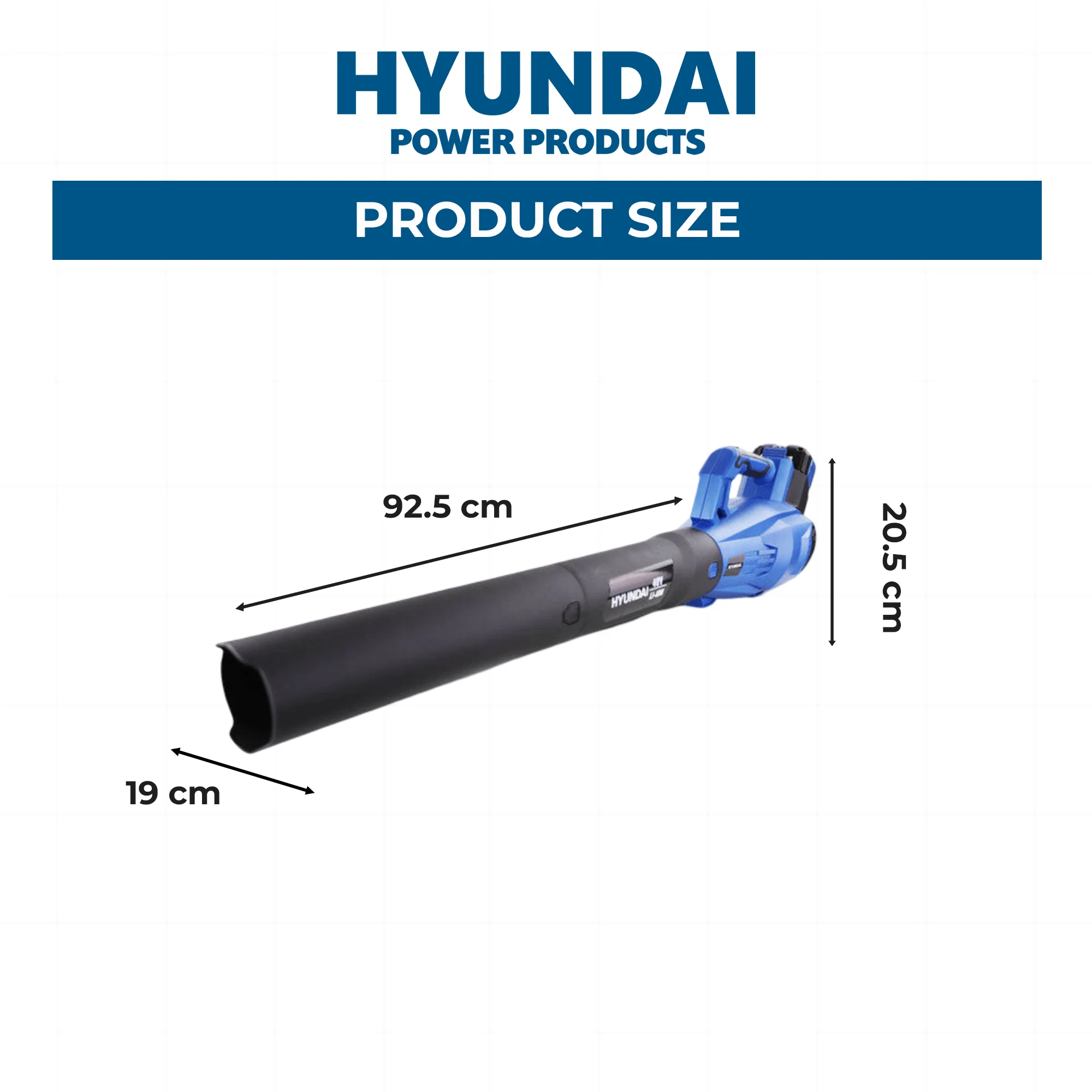 Hyundai 40V Cordless Leaf Blower Kit – 212km/h Power, Battery & Charger Included – Garden, Patio, Driveway & Gutter Cleanup (HYB40LI / HY40B2 / HY40C2 ) - Image 10