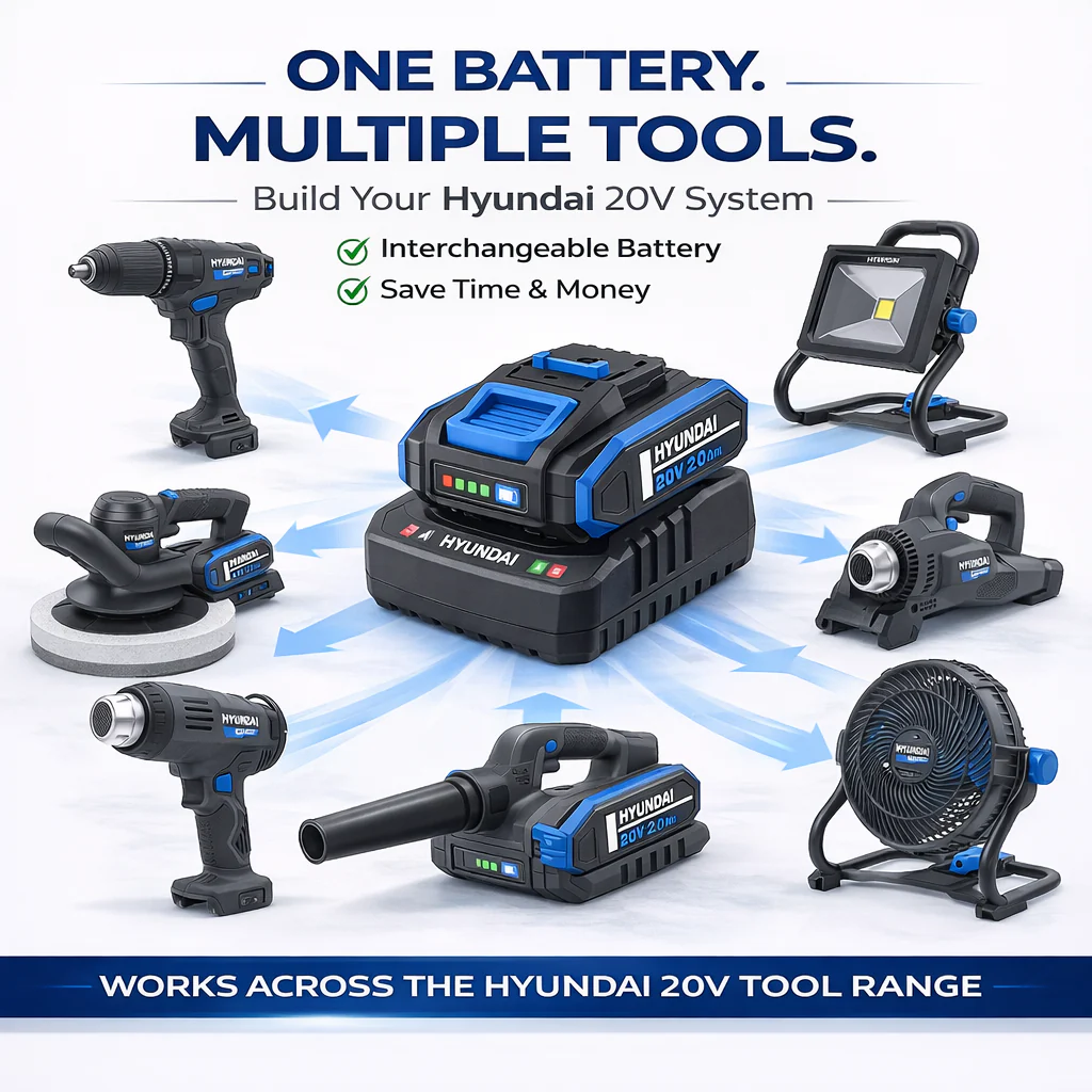 Hyundai 20V Cordless Hammer Drill Kit – 50Nm Power + 75pc Tool Set + 2.0Ah Battery & Fast Charger | Home DIY, Furniture Assembly, Repairs (HD20S-50TT) - Image 6